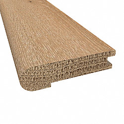Prefinished Distressed Claire Gardens Oak Hardwood 5/8 in thick x 2.75 in wide x 78 in Length Stair Nose